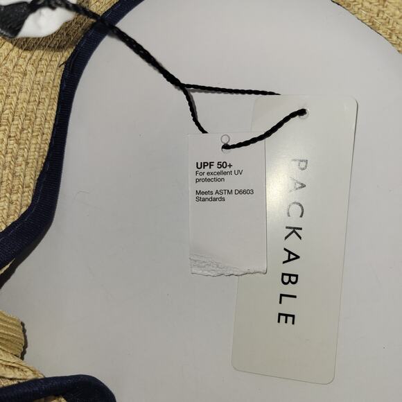 Sonoma Packable Hat Sun Visor UPF 50 Large Brim Adjustable Straw Beach Pool New - Picture 5 of 7